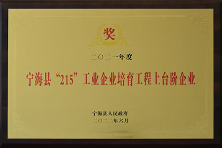 寧?？h215工業企業培育工程上臺階企業